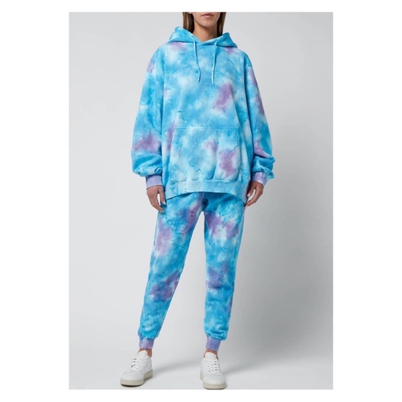 New! La DETRESSE Blueberry Mystic Tie Dye Hoodie & Pants Lounge Suit - Picture 2 of 11